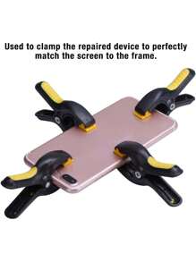 3-Inch Universal Yellow Fixed Clip For Mobile Phone And Tablet, Compatible With Apple Phone Screen Lifting And Liquid Crystal Screen Lifting