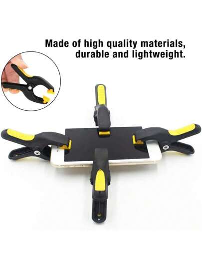 3-Inch Universal Yellow Fixed Clip For Mobile Phone And Tablet, Compatible With Apple Phone Screen Lifting And Liquid Crystal Screen Lifting