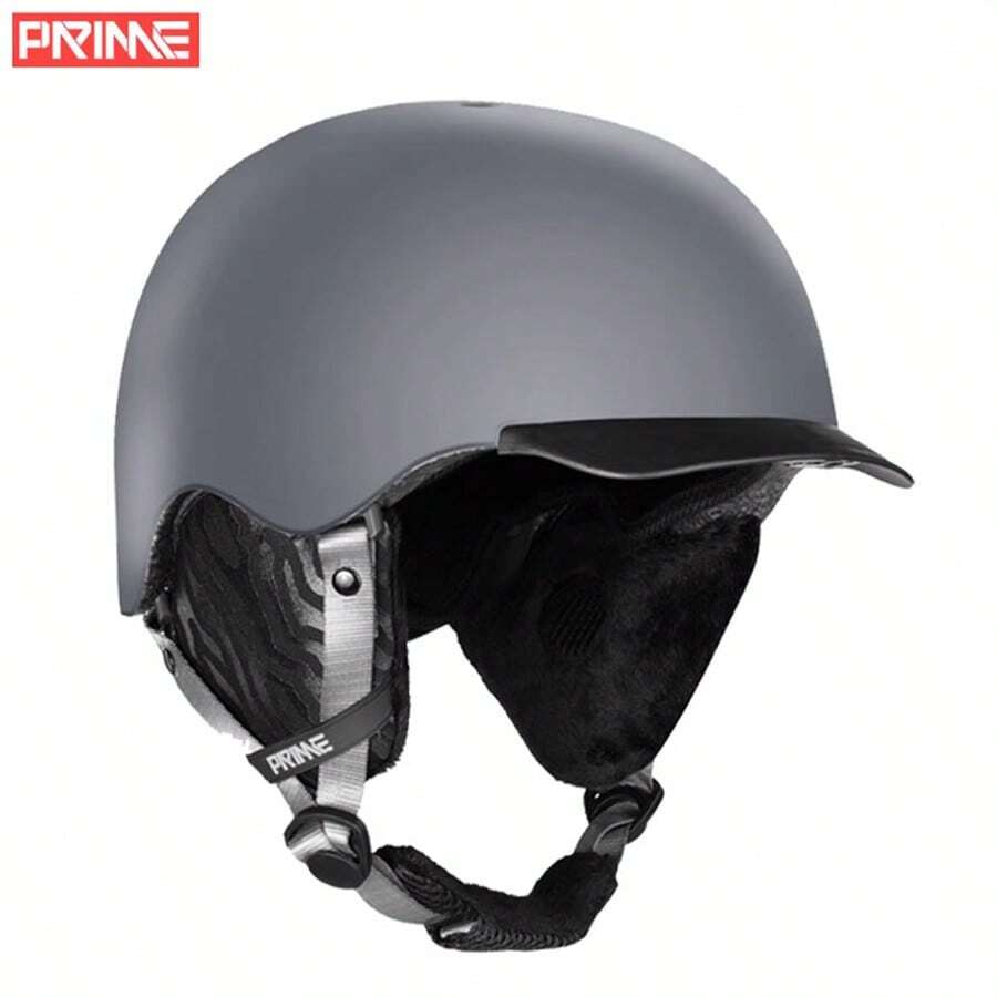 Prime專業滑雪頭盔,男女通用滑雪頭盔,具有防震設計,適用於冬季運動 - 灰色 - 查看 1