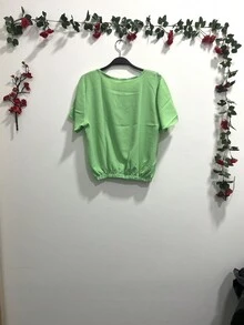 Women Tops - Màu xanh Bạc hà - Xem 2