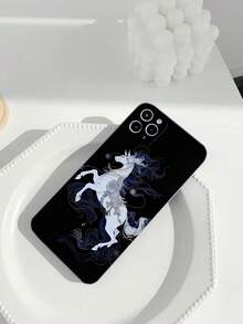 3pcs/Set Chinese Dragon & Horse Design Printed Phone Case With Straight Edge Compatible With IPhone/Galaxy/Xiaomi - Multicolor - View 4