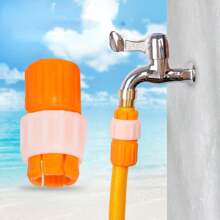 1 Universal Water Pipe Joint Multi-Functional Hose Joint Withdrawal Faucet Joint Faucet Extension Pipe Universal Faucet Interface Backflow Prevention Quick Connector - Orange - View 1