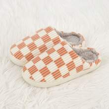 Women's Slippers Fuzzy Casual House Shoes Memory Foam Outdoor Indoor Warm Plush Bedroom Shoes Faux Lining - 紅色 - 查看 3