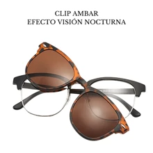 Lentes para graduación con 5 clips Magnéticos intercambiables. Lentes con 5 Clips - Plateado - Ver 9