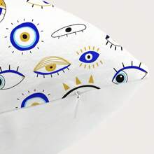 1pc Eye Design 45*45cm/17.7*17.7inch Digital Printing Polyester Decorative Home Throw Pillow Cover With Concealed Zipper, Suitable For Living Room, Bedroom, Dining Room, Sofa. Pillow Inner Is Not Included - Multicolor - View 7