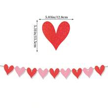 Happy Valentine'S Day Decoration Set, Including Banner And Paper Rosettes, Perfect For Propose, Wedding Or Party - Multicolor - View 7