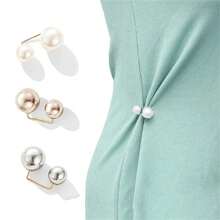 3pcs Waist Brooch Tightening Waistband Faux Pearl Pin Buckle Clothes Skirt Waist Pin Pants Buckle BroochesBody Care For Travel,Sport,Outdoor - Multicolor - View 1