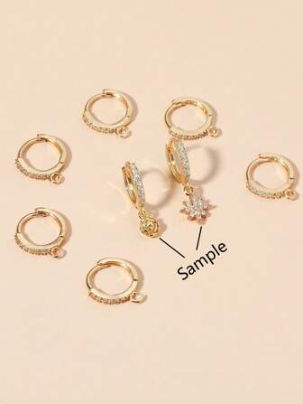 8 st. Kubik Zirkonium Dekoration DIY Örhängen Accessoar