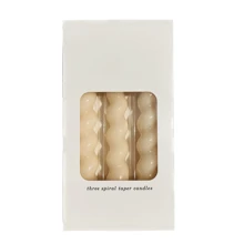 1 Box 3 Stück spiralförmige Kerzentropfen, 7,1 Zoll/18 cm, Bodendurchmesser 2 cm, 6 Stunden Brenndauer, tropffrei, verjüngtes Design, unparfümiert, für Dinnerparty Hochzeitsdekoration Halloween, gruselig, Herbst, Fest, Weihnachten, Winter, Feiertag, Raumdekoration, Geschenke