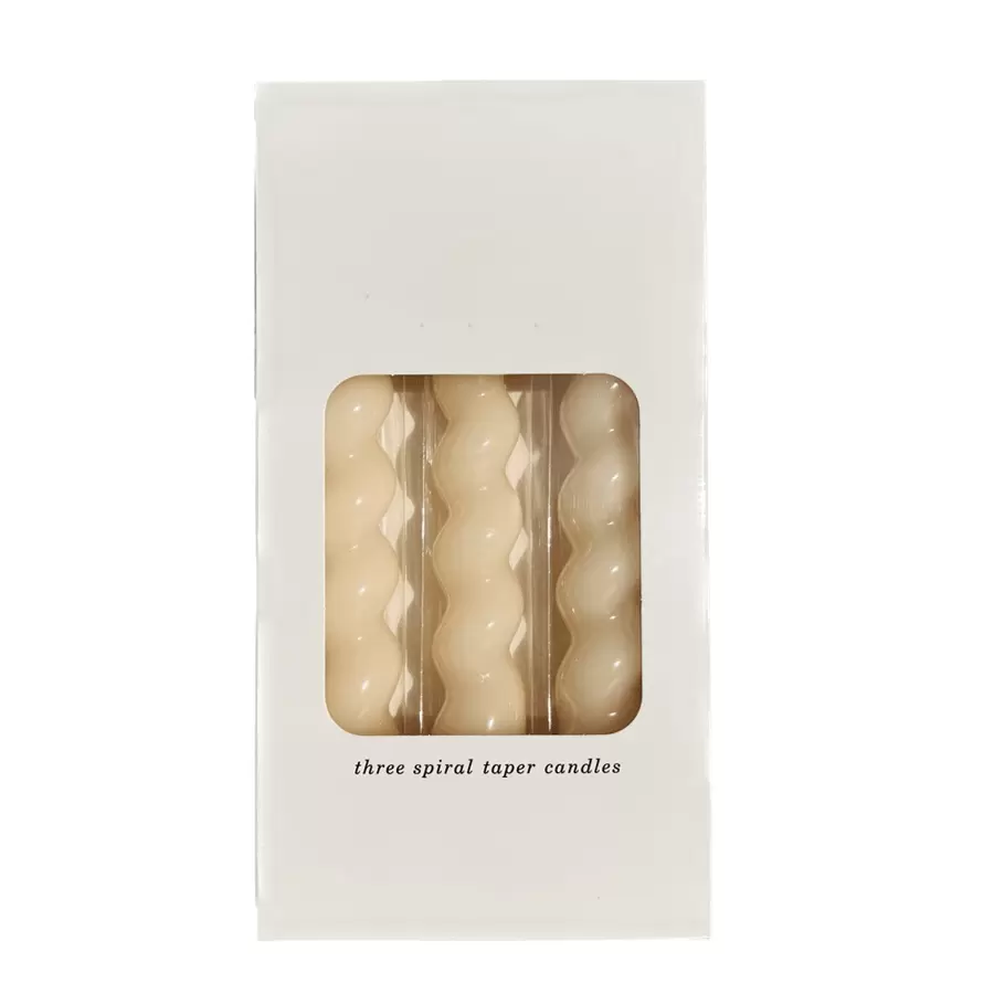 1 Box 3 Stück spiralförmige Kerzentropfen, 7,1 Zoll/18 cm, Bodendurchmesser 2 cm, 6 Stunden Brenndauer, tropffrei, verjüngtes Design, unparfümiert, für Dinnerparty Hochzeitsdekoration Halloween, gruselig, Herbst, Fest, Weihnachten, Winter, Feiertag, Raumdekoration, Geschenke