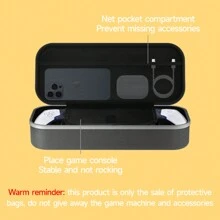 Playstation Portal手柄硬式攜帶盒,與playstation Portal手持式旅行保護攜帶包兼容,eva防壓收納袋,內部使用毛絨材料以保護免受刮傷,灰色 - 灰色 - 查看 6