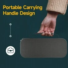 Playstation Portal手柄硬式攜帶盒,與playstation Portal手持式旅行保護攜帶包兼容,eva防壓收納袋,內部使用毛絨材料以保護免受刮傷,灰色 - 灰色 - 查看 4