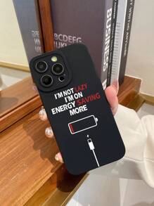 1pc Charging Capable, Printed, Black Evil Eye Pattern, Matte, Camera Protection Phone Case Compatible With IPhone - Multicolor - View 1