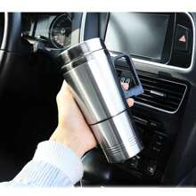 12v汽車加熱杯,不銹鋼旅行電動咖啡杯,保溫加熱水瓶 - 銀色 - 查看 7