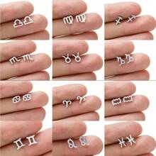 全新不銹鋼極簡十二星座耳環i型耳環 - Capricornus - 查看 1