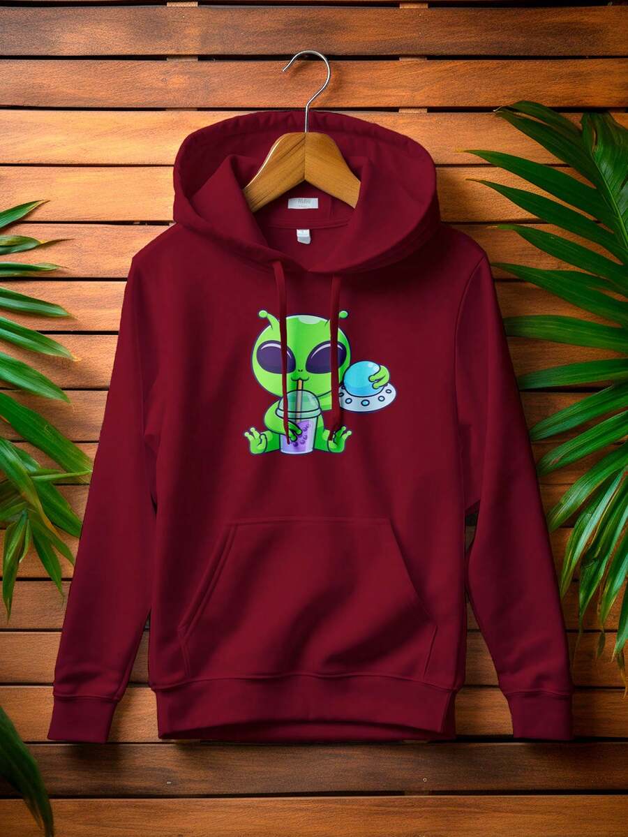 Women Sweatshirts - 紫紅色 - 查看 1