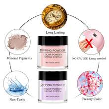 10克浸泡粉套裝,3種顏色閃粉美甲浸泡粉,法式指甲純色美甲顏料粉,美甲沙龍diy必備 - 彩色 - 查看 5