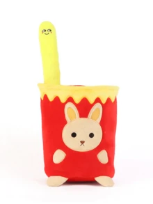 29公分/11.4英寸卡通薯條毛絨玩具,可愛兔子枕頭毛絨薯條公仔實物玩具,適用於兒童女孩生日禮物家庭裝飾派對用品情人節女友禮物復活節禮物 - 紅色 - 查看 5