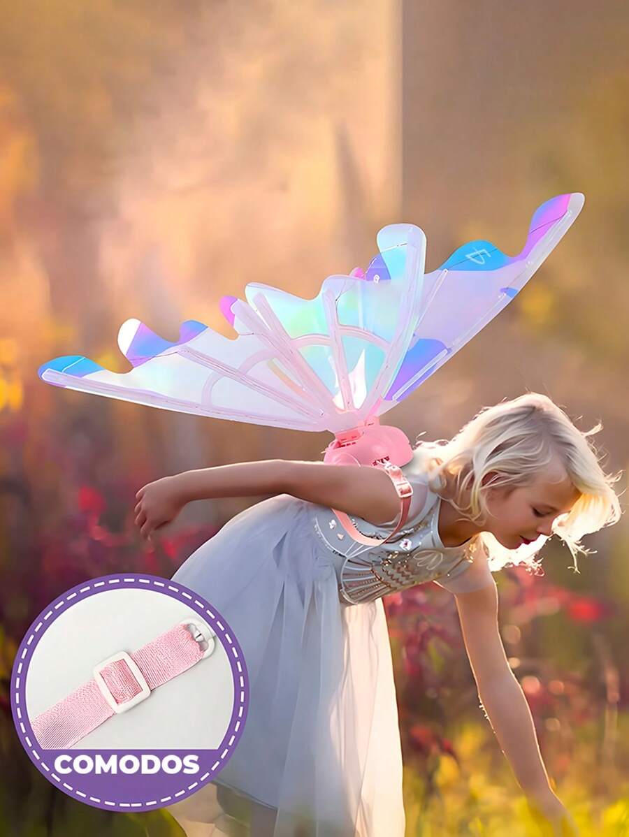 Alas de Hadas Iluminadas con Carga USB y Musicales