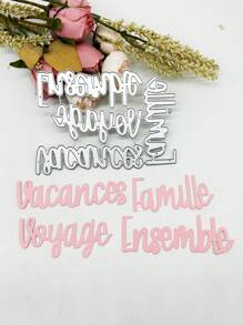 1入組字母設計印模,適用於diy相簿創作和金屬壓花製作 - 銀色 - 查看 1