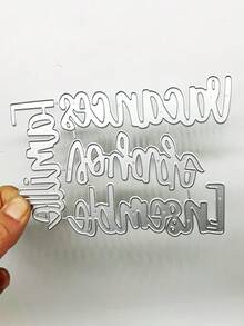 1入組字母設計印模,適用於diy相簿創作和金屬壓花製作 - 銀色 - 查看 4