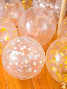 10入組透明增厚彩帶氣球,適用於婚禮、生日派對、裝飾等 - 金色 - 查看 9