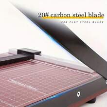 1入組紅木a4紙張切割機,帶可調導軌,12英寸切割長度,堅固的木質底座,可容納12張紙張,適用於卡紙切割 - 棕色 - 查看 3