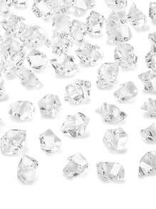 100入組透明仿真冰塊,適用於花瓶、婚禮中心、桌面裝飾、派對用品 - 無色 - 查看 1