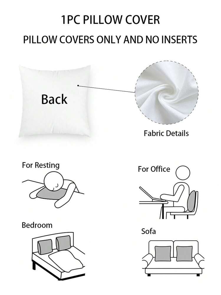 1pc Unicorn Print Cushion Cover Without Filler - Multicolor - View 3