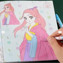 1pc Set Cartoon Themed Coloring Book For Kids 3-6-10 Year Old, Princess Themed Drawing Book For Girls - Style 1 - View 10