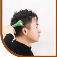 多功能頭部和身體按摩梳,帶長柄和五指狀的電線進行穴位按摩,樹脂手柄,家用 - 隨機 - 查看 7