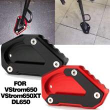 1入cnc鋁合金摩托車腳踏側立鉸鏈延伸墊片,適用於vstrom650 Vstrom650xt Dl650 Vstrom 650 Xt 2006-2023 - 灰色 - 查看 1