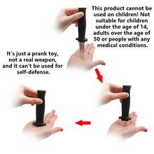 可收縮假刀玩具,可收縮道具刀,塑料有趣魔術玩具,用於萬聖節愚人節派對的惡作劇玩具 - 黑色 - 查看 4