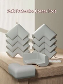 10件寶寶安全保護角家具,柔軟靈活,高彈性 - 灰色 - 查看 1