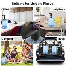 1 件 5 加侖飲水機,2-5 加侖便攜式水壺泵,飲用水泵,usb 充電飲水機 - 黑色 - 查看 12