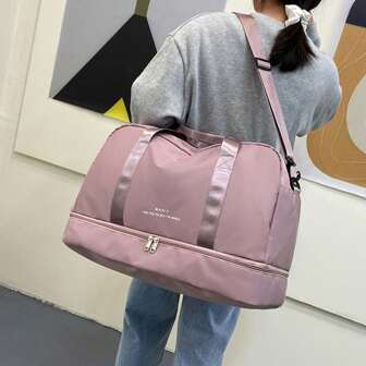 Luggage Holiday Over Night Travel Duffel Bag Large Capacity Gym Sports Yoga Bag, Hospital Weekend Carry-On Handbag With Dry And Wet Separation,Casual Portable Shoulder Bag With Shoes Compartment For Business,Vacation,Outdoor, Skiing,Exercise Fitting,Labor And Delivery