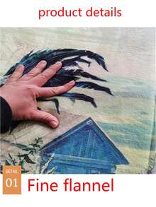 1入現代風格葉子圖案地毯,客廳/臥室/廚房/門廳/家用吸水地墊