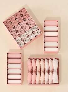 3pcs Lingerie Storage Box Home Drawer Divider Crafts Closet Divider Lingerie Socks Bra 3-In-1 Classification Box - Pink - View 1