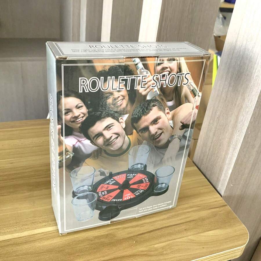 1 Set Russian Lucky Roulette Alcohol Games Prop With 1pc Roulette Wheel ...