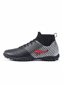 男士足球鞋,戶外草坪,室內足球訓練用運動鞋,專業高頂足球鞋,透氣且防滑釘 Ronaldo 鞋釘 - 黑色 - 查看 9