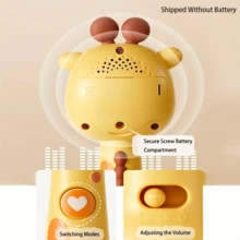 1入組動物嬰兒玩具音樂手鐘6個月或更早期的教育孩子可被誘導咬嬰兒0-3歲手抓生日禮物（自備電池） - 黃色 - 查看 5