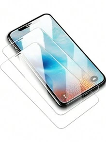 2 件高清钢化玻璃屏幕保护膜适用于 iPhone 适用于 iPhone 16/16 Plus/16 Pro/16 Pro Max/15/15Pro/15Plus/15Promax - 白色 - 查看 2