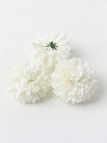 10pcs/20pcs Artificial Milky White Chrysanthemum Flower Heads,Fall Decor,Autumn