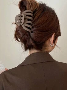 1-3pcs Women's Large Watermelon-Shaped Black/Khaki/Brown Solid Color Lightweight Plastic Hair Clip, Fashionable And Versatile, Elegant And Graceful Hair Accessory Suitable For Daily Wear, Outgoing, Hair Styling, Face Washing, Bathing, Makeup And Matching With Clothes Casual Hair Claws Claw Clips Hair Clips Hair Jaw Clip Hair Clamps Hair Clutch Hair Catcher Clip, School Stuff, College Fall Winter Hair Accessories For Women For Vacation Outfits Woman - Shape - View 2