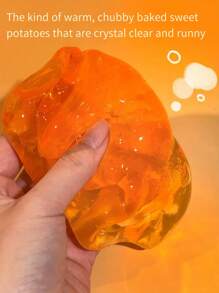 透明新烤地瓜款擠壓黏土,隨著遊玩而變大,減壓黏土玩具 - 黃色 - 查看 2