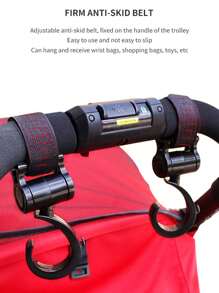 2pcs 360° Rotating Multi-Purpose Hook, Can Hang On Baby Carriage, Stroller, Bed, Etc.