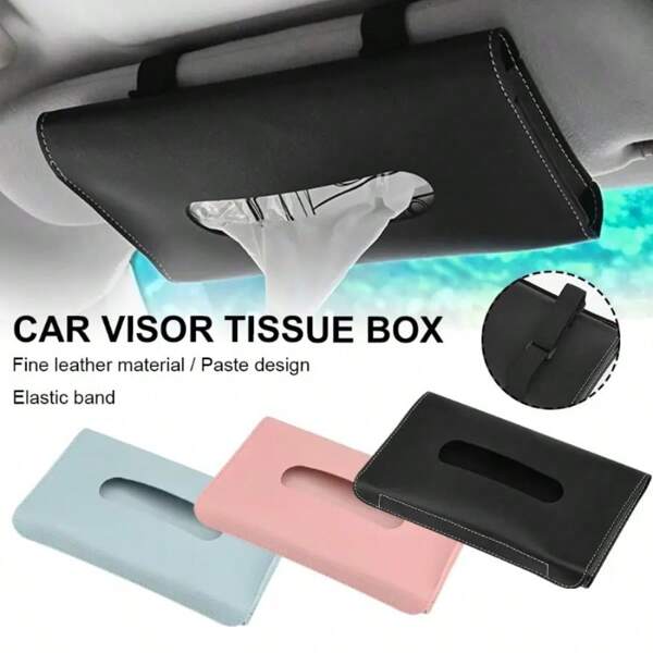 Caja De Pañuelos Creativa Para Visera De Coche, Visera Para Coche, Caja De Pañuelos Para Colgar, Reposabrazos De Coche, Caja De Pañuelos Para Colgar En El Coche, Contenedor De Almacenamiento