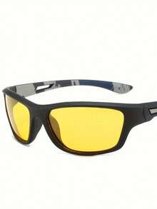 1pc New Sports Glasses Cycling Polarized Fashion Glasses, Driving Fashion Glasses, Running Fishing Golf Umbrella, Ideal Choice For Gift - Blue - View 15