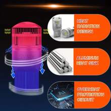 2入組鋁合金led汽車燈泡,帶鏡片,t10車牌燈,白色/黃色/藍色/紅色,適用於室內照明 - 白色 - 查看 4