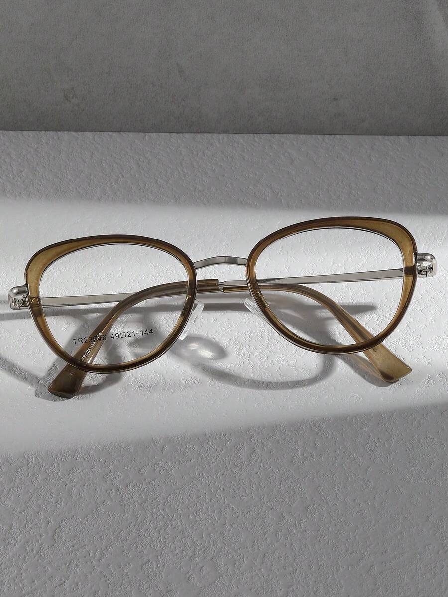 1 Miếng Xuyên biên giới Mắt mèo Khung trang trí Màu xanh lá Hình trái tim Kính Với Mùa Xuân Ngôi đền Đối với Của phụ nữ Đúng mốt Quang học Kính - Màu xanh Ô liu - Xem 1